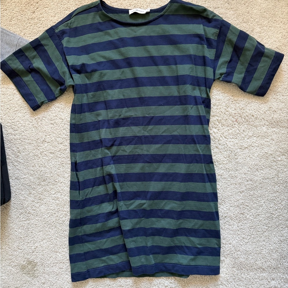 Tory Burch Navy and Olive Tshirt Dress
